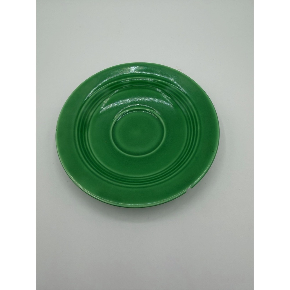 🍃☕ Homer Laughlin Harlequin Collection Teacup Saucer – Lt Green–Chip on bottom